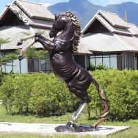 China Bronze Jumping Horse Statue Sculpture Life Full Size Metal Animal Outdoor Garden Large Custom factory