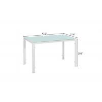 China White 52.91lb 20×70×75cm Tempered Glass Dining Table for sale