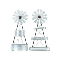 Quality Metal Garden Ornaments DIY Minimalist Windmill Metal Shelf Decor for sale