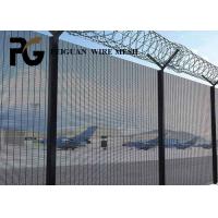 China Galvanized Steel Security Metal Fencing ，Black Welded Mesh Security Fencing for sale