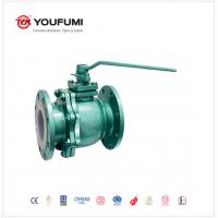 Quality PFA FEP Lined Side Entry Smooth Face Zero Leakage Manual Ball Valve for sale