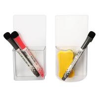 China Reusable Whiteboard Pen Magnetic Holder Plastic Pen Holder With Self Adhesive Pad factory