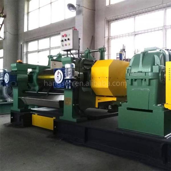 Quality 560mm Two Roll Mill Rubber Mixing Mill Machine 90KW Green for sale