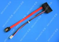China SATA (7+15) 22Pin Male To 7Pin Male Plus 4PIN Molex Data and Power Combo Extension Cable factory