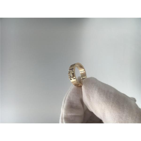 Quality Brilliant - Cut Diamond Love Solitaire Ring 18K Yellow Gold N4250100 for sale