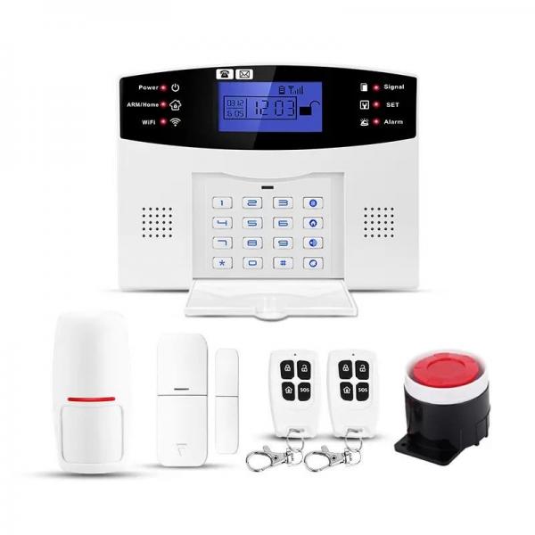 Quality TUYA WIFI GSM /SMS Home Security Alarm System wiht Door Sensor/PIR Detector/Srien and Controller for sale