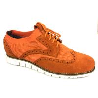 China Flyknit Suede Mens Leather Casual Shoes , Leisure Knitted Canvas Shoes factory