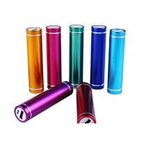 China 2600mAh Aluminum Lipstick Power Bank Cylinder Portable Charger 18650 Battery for sale