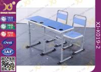 China Attached Plywood Double School Desk And Chair For College Classroom factory
