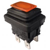 Quality Push Button Electrical Switch, PA66/PC Housing, Orange LED, Waterproof, LC83-3 for sale