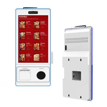 Quality Restaurants POS Kiosk Android Cashless Machine Pos Self Service Kiosk 21 27 Inch for sale