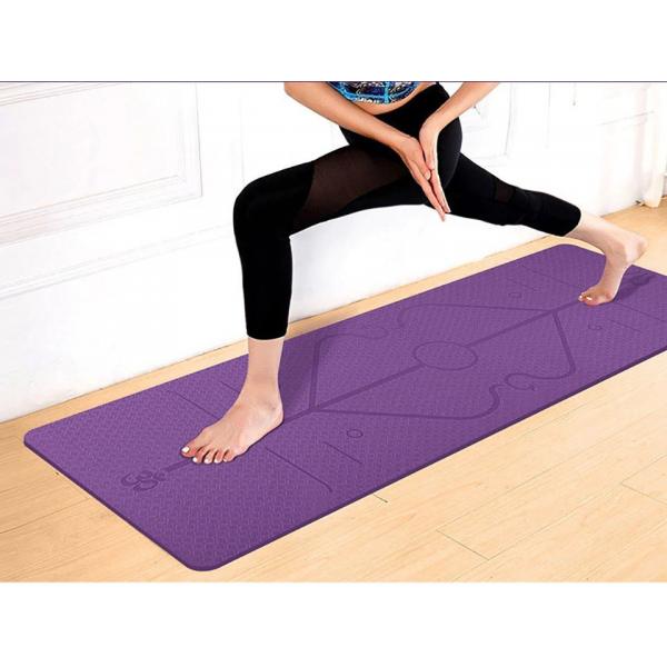 Quality Beginner Fitness Yoga Mat TPE Yoga Mat Non Slip Gym Fitness Mat With Position for sale