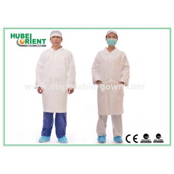 Quality Tyvek Disposable Lab Coats With Korean Collar And Zip for sale