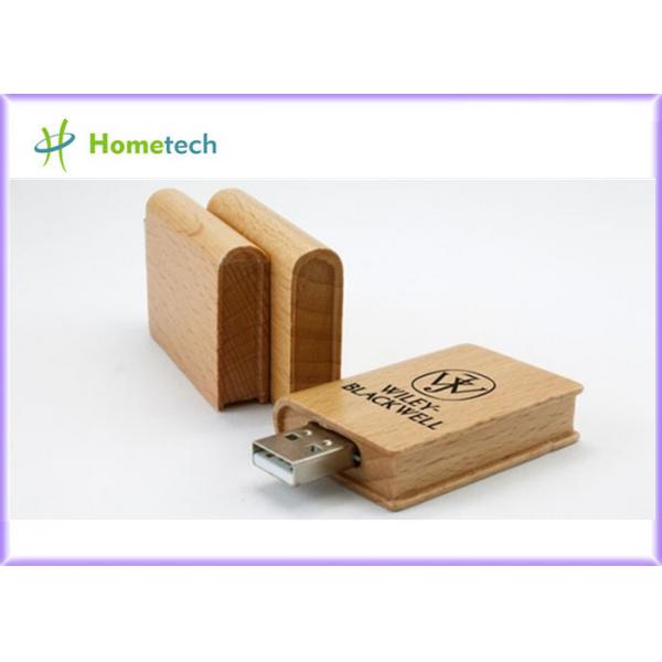 Quality Security 4GB , 8GB , 32GB Book Wooden USB Flash Drives with High Data Transfer for sale