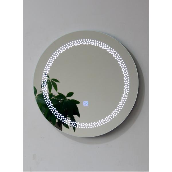 Quality Smart Bathroom Sink Mirror With Touch Sensor Switch Round LED Interlaced Light for sale