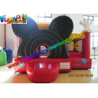 China Mickey Mouse Inflatable Bounce Houses , Small Jumping Castle With Repair Kit factory