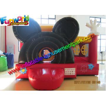 Quality Mickey Mouse Inflatable Bounce Houses , Small Jumping Castle With Repair Kit for sale
