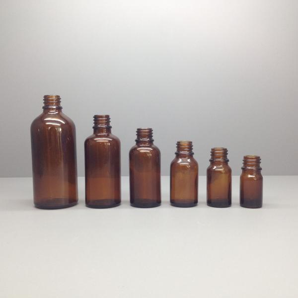 Quality 5ml 10ml 15ml 20ml Amber Colored Essential Oil Glass Bottles for sale