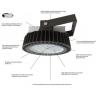 China Exhibition Hall Commercial LED High Bay Lighting Corrosion Resistant High Brightness factory