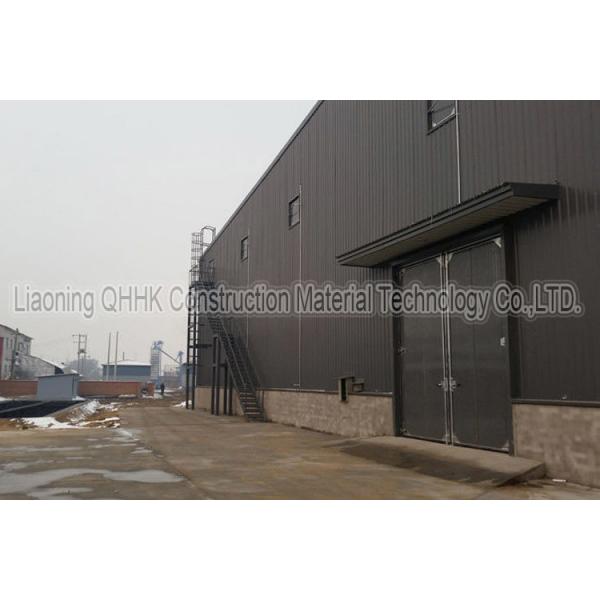Quality PVC Downpipe Steel Structure Warehouse With Sandwich Panel Wall for sale