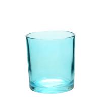 China Blue Colored Glass Votive Candle Holders 11OZ OEM Soy Wax Candle Holder factory