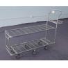 China Rolling Wire Trolley Cart  , Supermarket Shopping Trolley For Warehouse factory