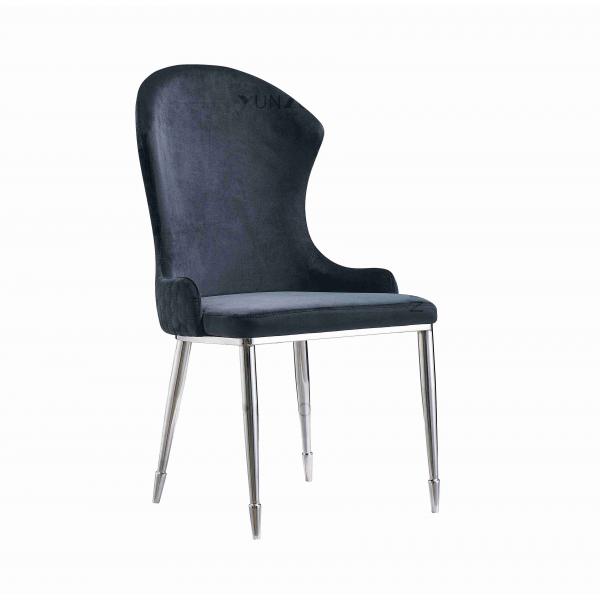 Quality Modern Baroque Polished Stainless Steel Dining Chair Home Hotel for sale