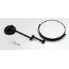 China Bathroom stainless steel Telescopic led makeup Mirror 2-Face Mirror Dual Arm Extend black bath mirror factory