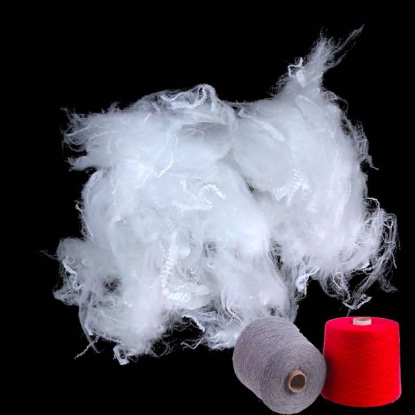 Quality White Color Fabric Type Staple Fiber High Strength For Spinning for sale