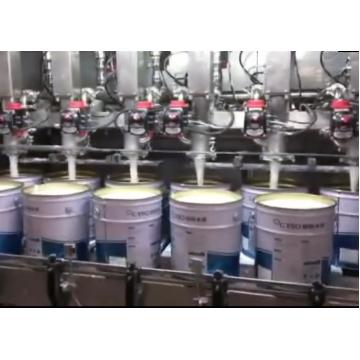 Quality GZ25-6CSM Six Nozzles Fully Automatic Paint Pail Filling Machine With Robot for sale