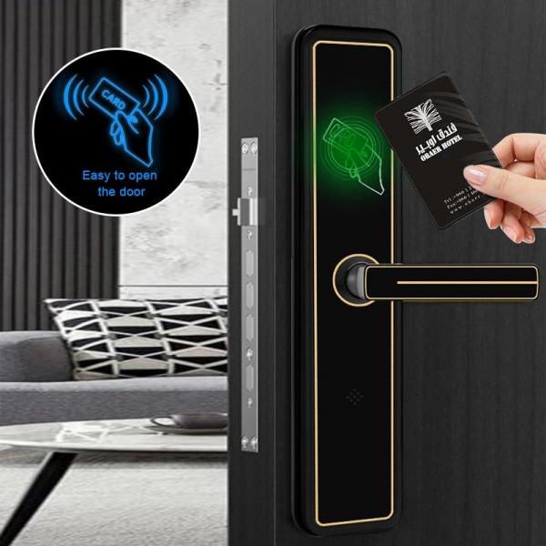 Quality Hotel Smart RFID Card Swipe Door Lock T5557 / M1 Card Key Lock System for sale