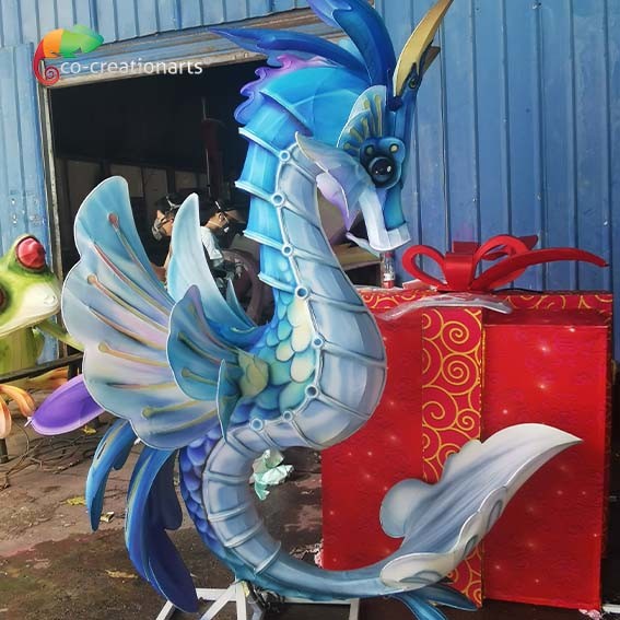 Quality Aquarium Amusement Exhibition Chinese Festival Lanterns Hippocampus Animal for sale