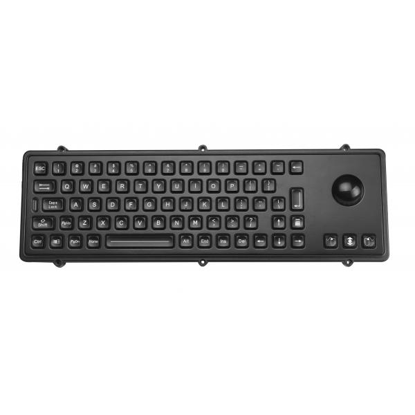 Quality IP65 Metallic industrial metal usb keyboard with mechanical trackball and polymer keys for sale