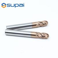 China 4 Flutes Ball Nose End Mills 100% Tungsten Carbide Tool Grinder For CNC Milling Factory factory
