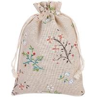 China Canvas Gift Bundle Pocket Jewelry Storage Bag White Color factory