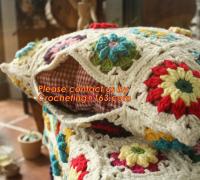 China 100% Cotton HandMade Crochet Cushion Cover Pillow Cover 25* 45cm Hand Crochet knitting Pas factory