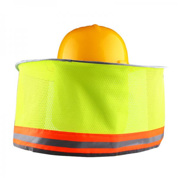 Quality 100% Polyester Hard Hat Accessories Sun Shade Orange Full Brim for sale
