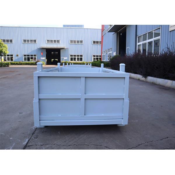 Quality Heavy Duty Collapsible Cage Pallet Q235 Metal Stillage Grey for sale