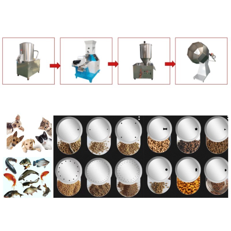 China Small Pet / Dog / Cat Food Extruder Machine Fish Feed Pellet Machine With CE factory