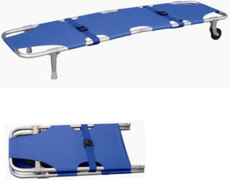 Quality 120CM Portable Ambulance Folding Scoop Stretcher For Rescue Transfer for sale