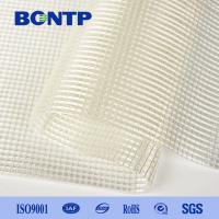 China PVC Transparent Mesh Fabric Laminated Polyester Mesh Transparent Tarpaulin factory