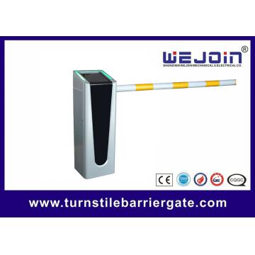 Quality Flashing Silver Vehicle Barrier Gates Non Belt Driving With Straight Round Boom for sale