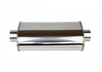 China Stainless Steel Auto Spares Exhaust Universal Muffler Silencer Oval Body factory