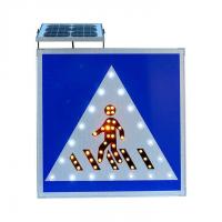China High Visible Solar Traffic Signs Solar Powered LED Pedestrian Crossing Sign factory