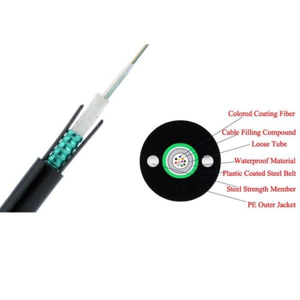 Quality PE Jacket Unit Tube OD7mm Aerial Fiber Optic Cable for sale