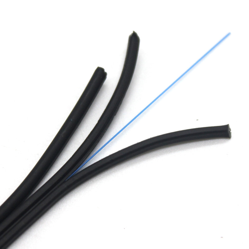 China Self Supporting Flat FTTH Drop Cable G652D G657A Steel Fiber Optic Wire factory