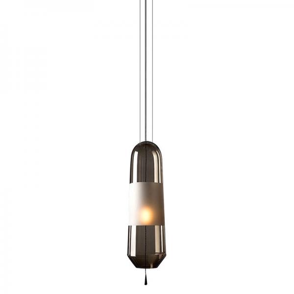 Quality Height 38cm Gray / White / Amber Color Nordic Glass Ceiling Lights for sale