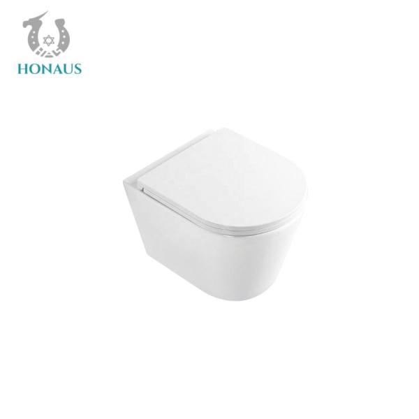 Quality Modern Rimless Wall Mounted Toilet Bowl Western Bathroom Commode Customized for sale