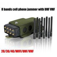 China 5.5W High Frequency Jammer 8 Antenna , Portable Cell Phone Jammer With Nylon Case Lojack factory