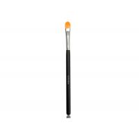 China High Quality Small Oval Makeup Foundation Brush With Slim Black Wood Handle factory